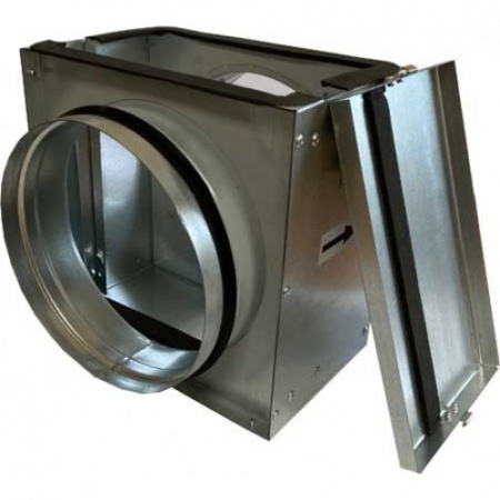 Корпус для HEPA фильтра (300х300х78) канальный d250 346х307х250 оцинк.